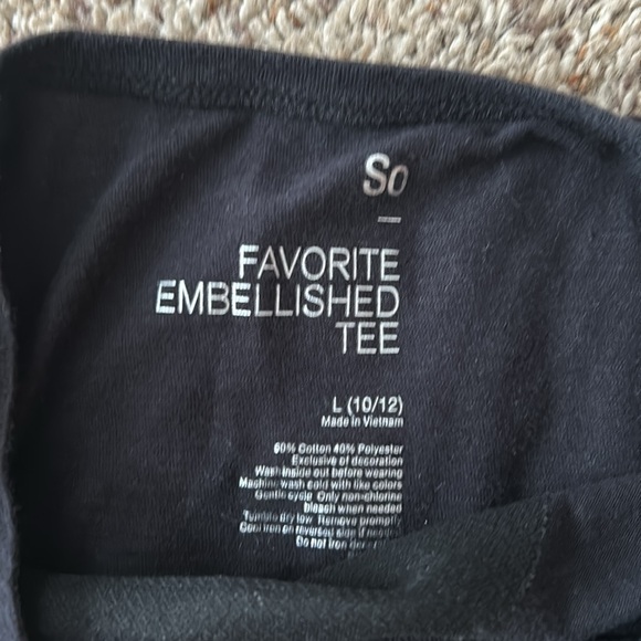 Girl’s SO unicorn Tee size 10/12 - Picture 2 of 2